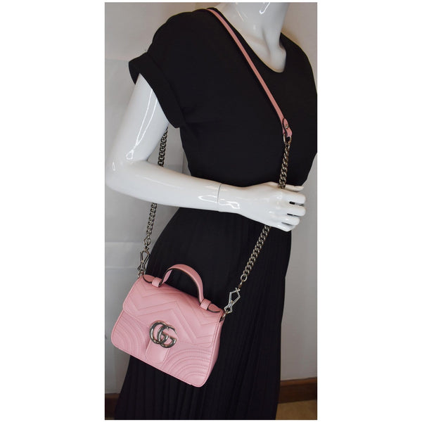 Gucci GG Marmont Mini Top Handle Shoulder Bag
