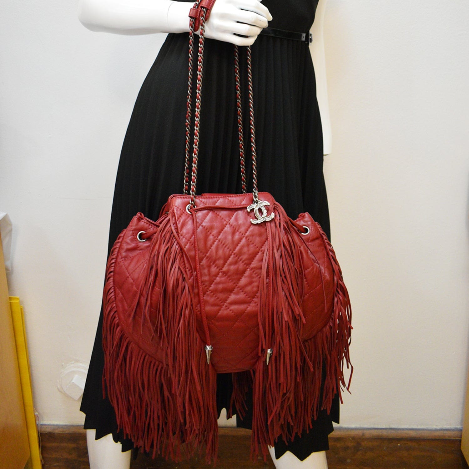 Chanel Paris Dallas Drawstring Fringe Shoulder Bag