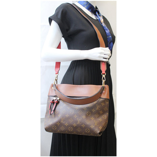 LOUIS VUITTON Tuileries Besace Monogram Canvas Shoulder Bag Caramel