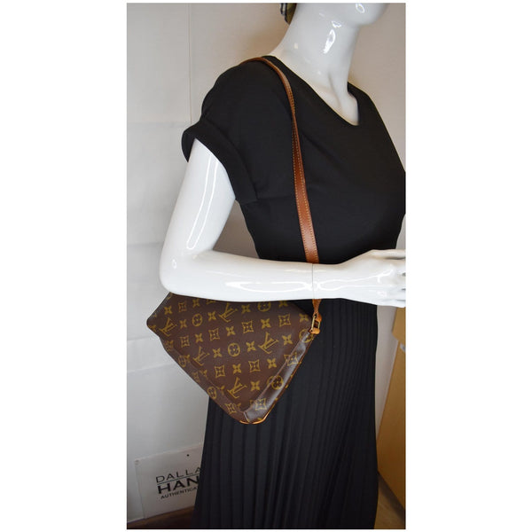 LOUIS VUITTON Musette Tango Monogram Canvas Shoulder Bag Brown