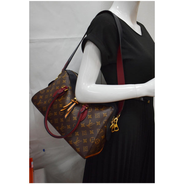 LOUIS VUITTON Tuileries Monogram Canvas Shoulder Bag Brown