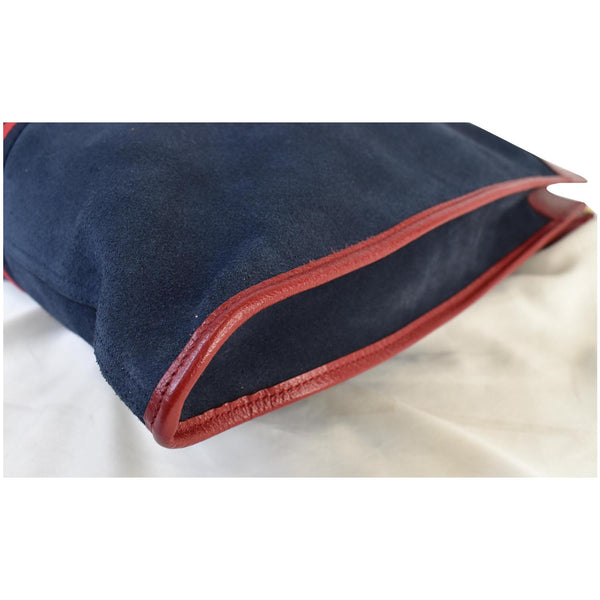 Gucci Rajah Large Suede Leather Tote Shoulder Bag - bottom corner