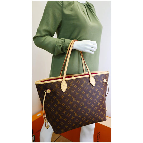 Louis Vuitton Neverfull MM Monogram Canvas Tote Bag - handbag look