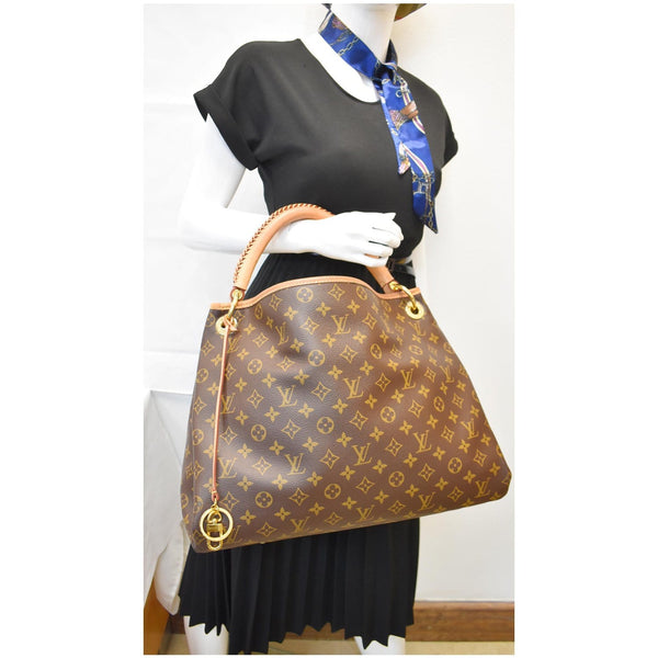 Louis Vuitton Artsy MM Monogram Canvas Hobo Bag Brown for womwn