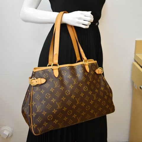 LOUIS VUITTON Batignolles Horizontal Monogram Canvas Shoulder Bag Brown
