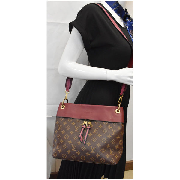 LOUIS VUITTON Tuileries Besace Monogram Canvas Shoulder Bag Rose Bruyere
