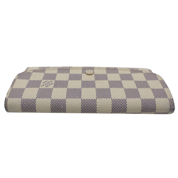 LOUIS VUITTON Emilie Damier Azur Wallet White