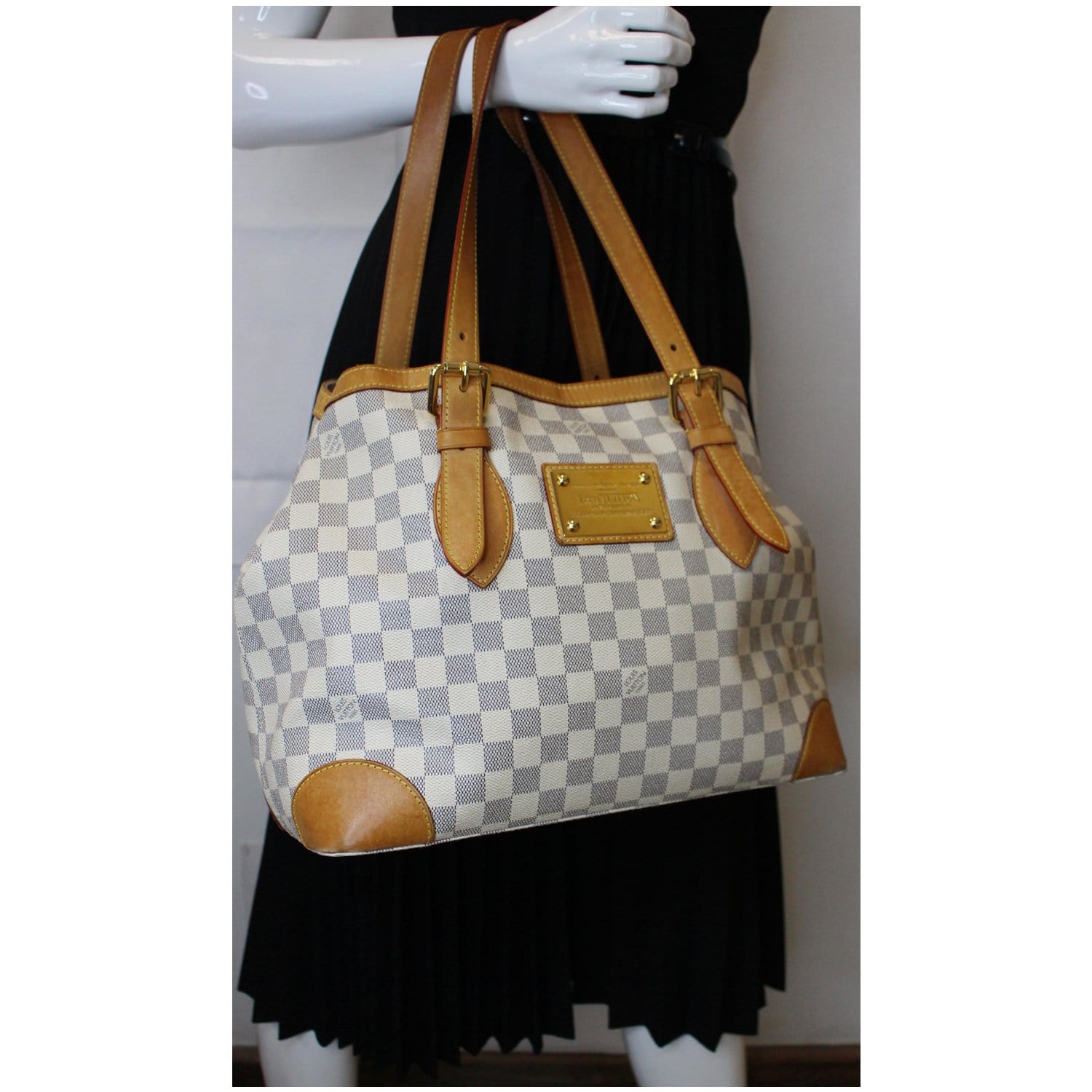 Pre-Loved Louis Vuitton Damier Azur Hampstead Pm by Pre-Loved by