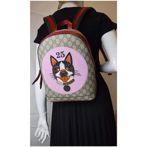 Gucci Bosco GG Supreme Canvas Shoulder Backpack Bag - for Women