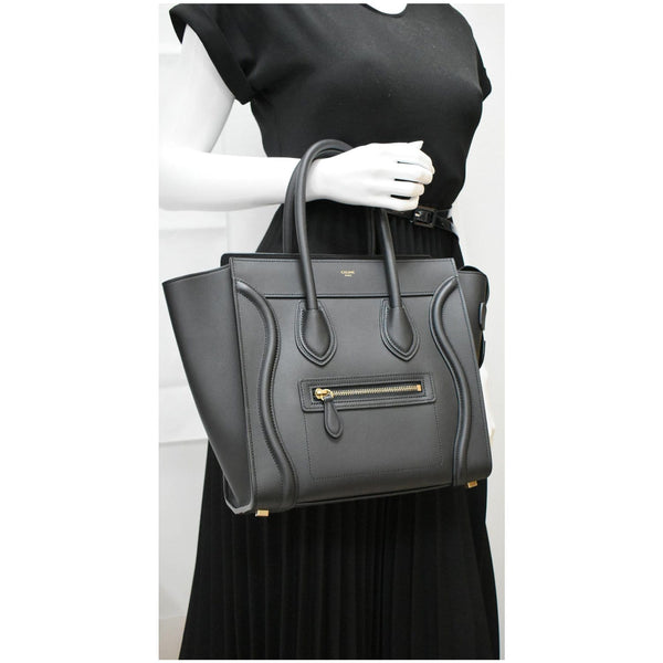Celine Mini Luggage Leather Tote Handbag - Dallas Handbags