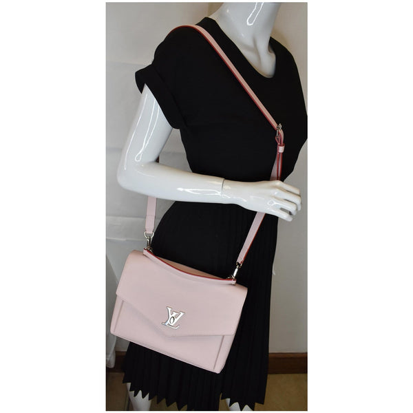 Louis Vuitton Mylockme Leather Shoulder Bag Pink Skin