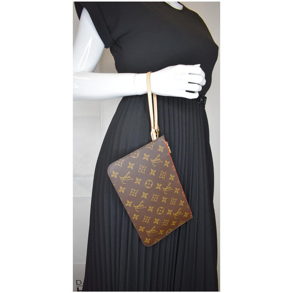 Louis Vuitton Pochette Wristlet Monogram Canvas Clutch