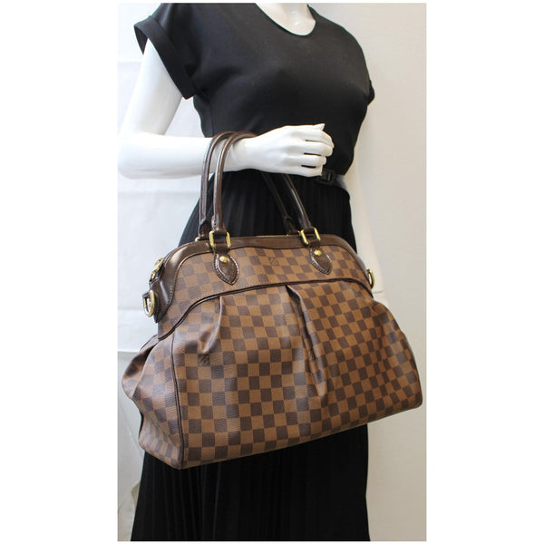 LOUIS VUITTON Trevi GM Damier Ebene 2way Shoulder Bag Brown