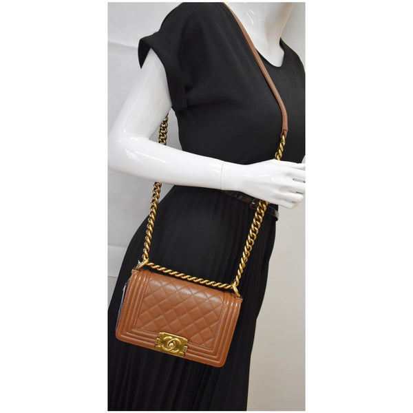 Chanel  Small Boy CC Chain Leather Shoulder Bag - DDH