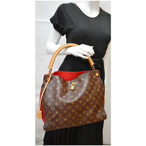 LOUIS VUITTON Gaia Monogram Canvas Shoulder Bag Brown