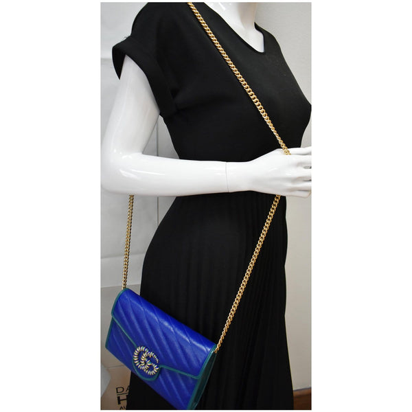 Gucci GG Marmont Mini Matelasse Leather Chain Shoulder Bag