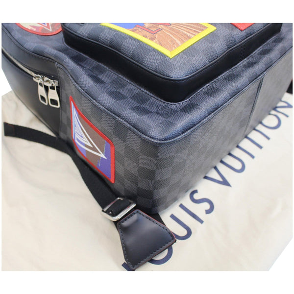 black checks LV Alps Josh Damier Graphite Backpack Bag