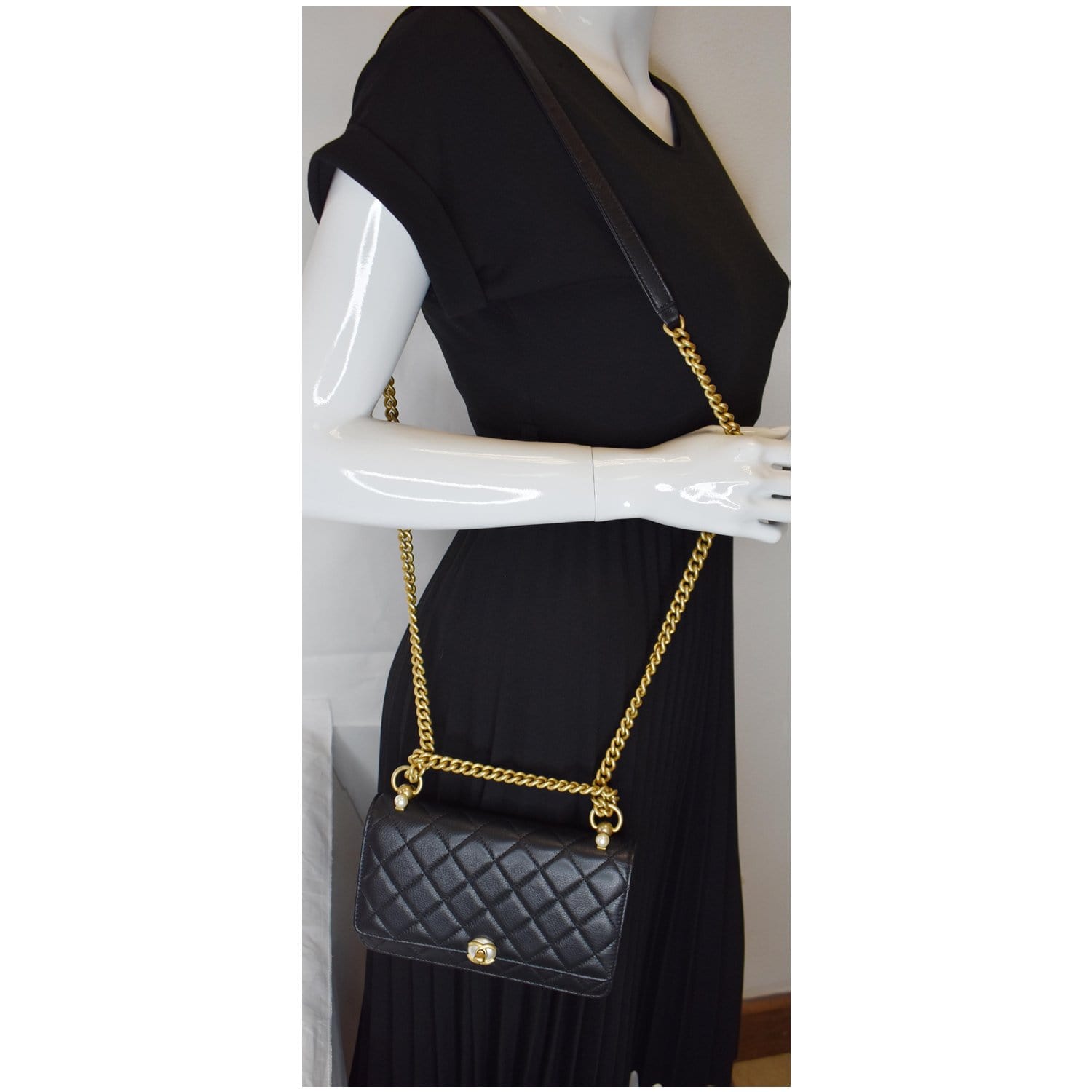 Chanel Chain Wrap, Bag Protector, Made With Velvet, Magnetic