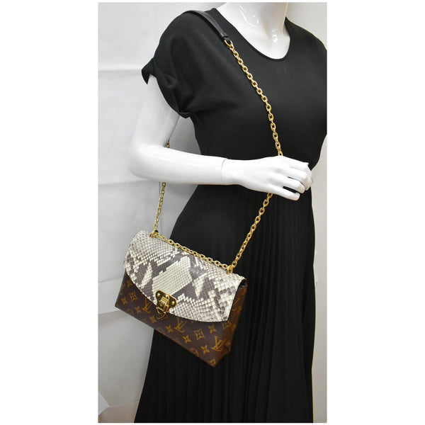 Louis Vuitton Saint Placide Monogram Canvas Python Bag for women