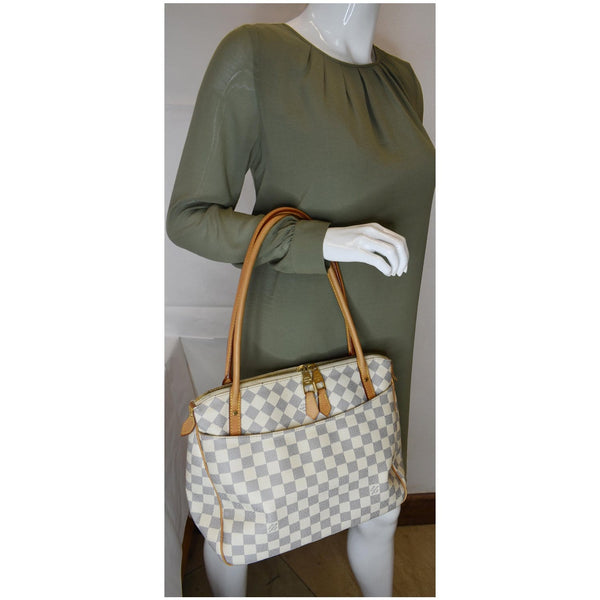 Louis Vuitton Figheri PM Damier Azur Shoulder Bag - elbow handbag