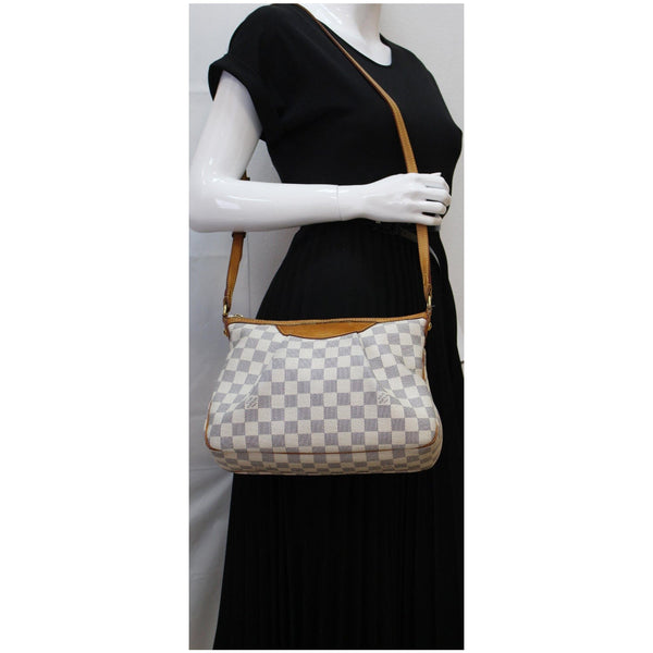 Used Louis Vuitton Damier Azur Siracusa PM Shoulder Bag