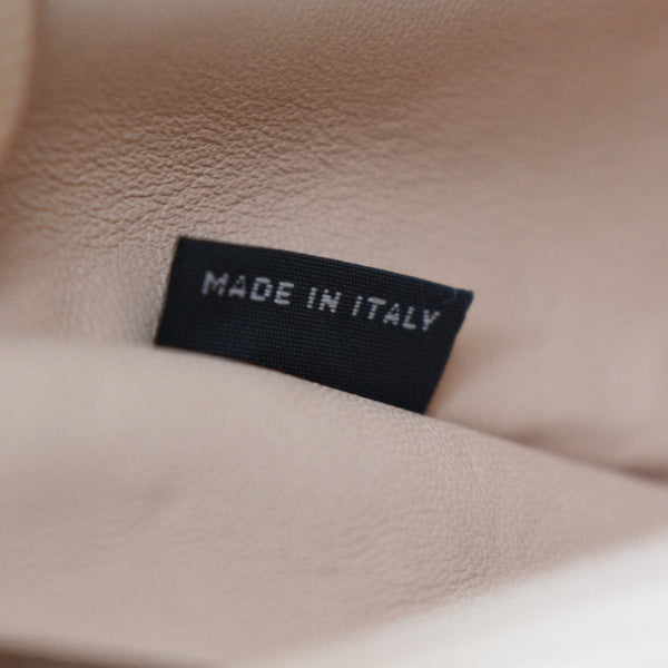 PRADA Vernice Crystal Small Frame Studded Saffiano Leather Top Handle Bag Beige