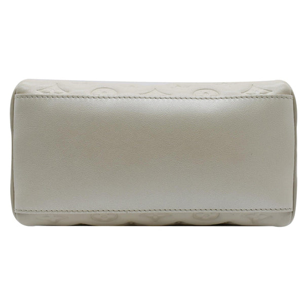 LOUIS VUITTON Speedy Limited Edition Bandouliere 22 Embossed Leather Shoulder Bag Ivory