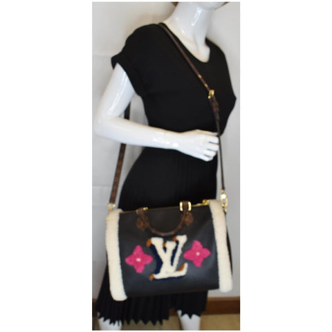 LOUIS VUITTON Speedy 30 Bandouliere Monogram Canvas Shoulder Bag Black