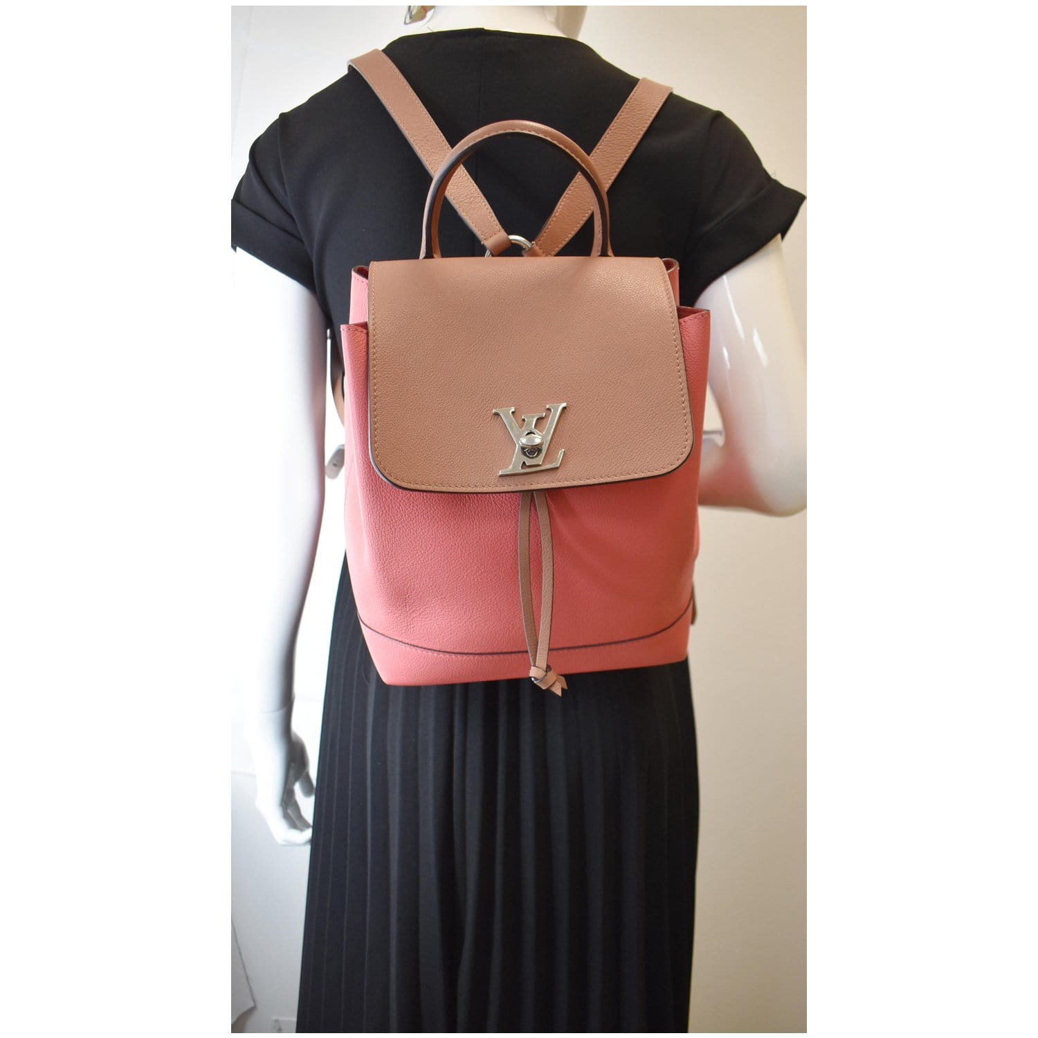 Louis Vuitton Pink Leather Lockme Backpack Louis Vuitton