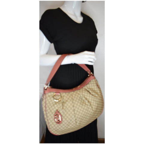 Gucci Medium Sukey Diamante Canvas Hobo Handbag
