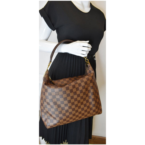 LOUIS VUITTON Portobello PM Damier Ebene Shoulder Bag Brown