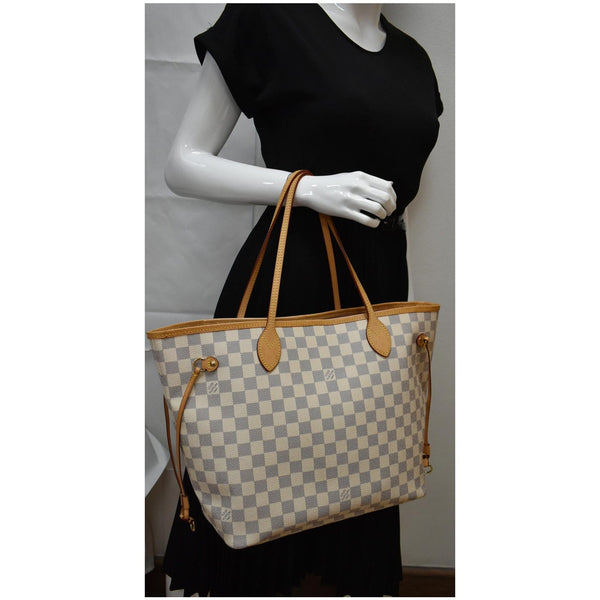 Louis Vuitton Neverfull MM Damier Azur Tote Handbag
