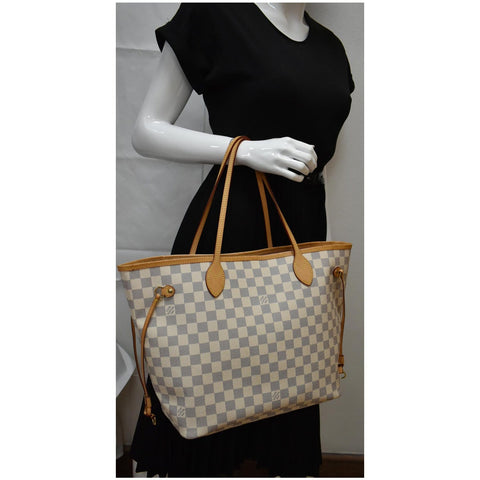 Louis Vuitton Neverfull MM Damier Azur Tote Handbag