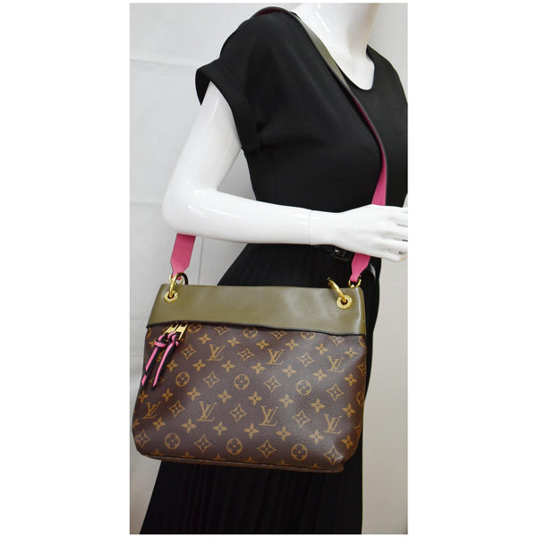 LOUIS VUITTON Tuileries Besace Monogram Canvas Shoulder Bag Olive
