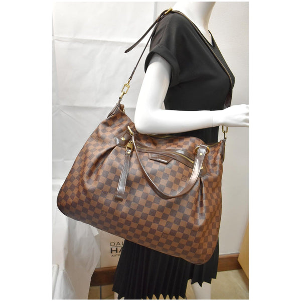 LOUIS VUITTON Evora GM Damie Ebene Shoulder Bag Brown
