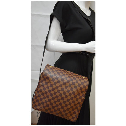 Louis Vuitton Naviglio Damier Ebene Messenger Bag Brown