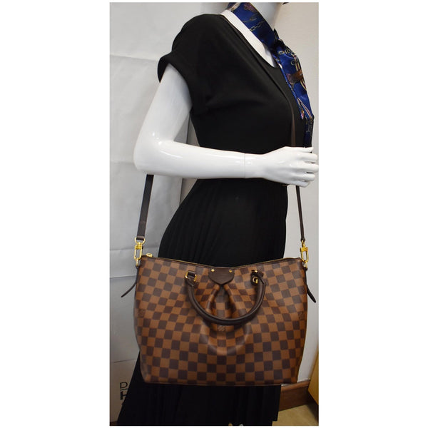 LOUIS VUITTON Siena PM Damier Ebene Shoulder Bag Brown