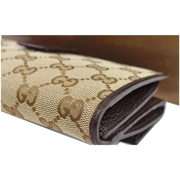 GUCCI GG Supreme Continental Flap Wallet Beige/Brown 112715