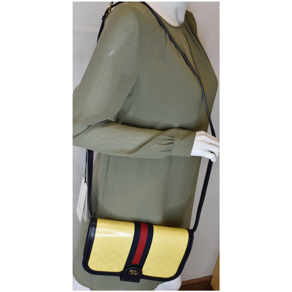 Gucci Imprime Web Ophidia Messenger Bag 547799 Yellow - shoulder bag