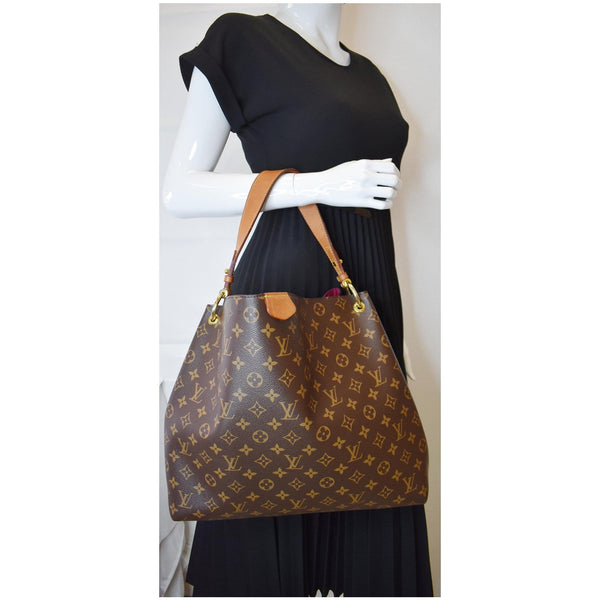 Louis Vuitton Graceful MM Monogram Canvas Shoulder Bag hand wear