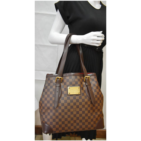 LOUIS VUITTON Hampstead GM Damier Ebene Shoulder Bag Brown