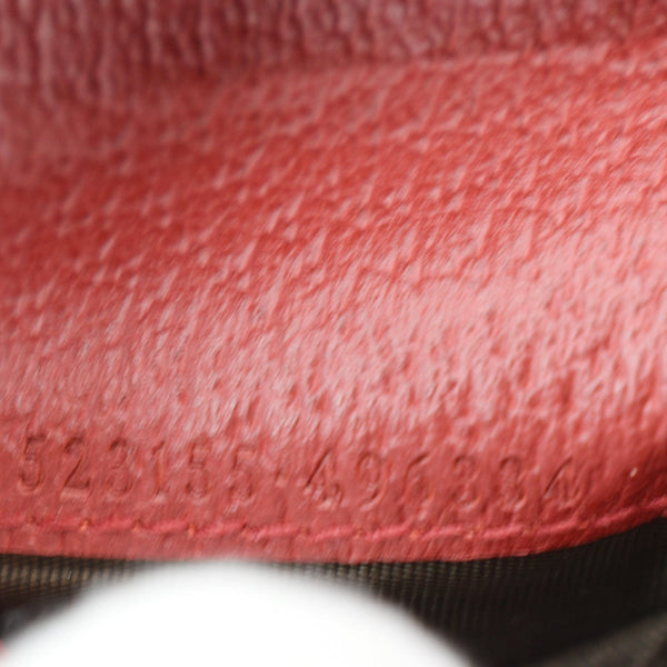 GUCCI Ophidia Flora GG Supreme Canvas Card Case Wallet Red