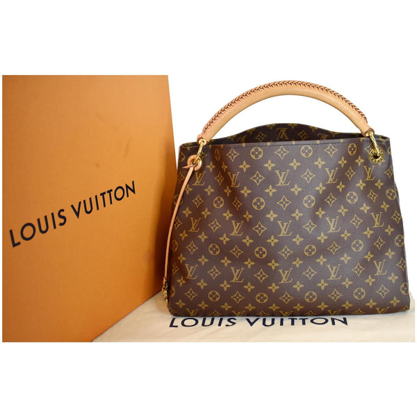LOUIS VUITTON Artsy MM Monogram Canvas Shoulder Bag Brown