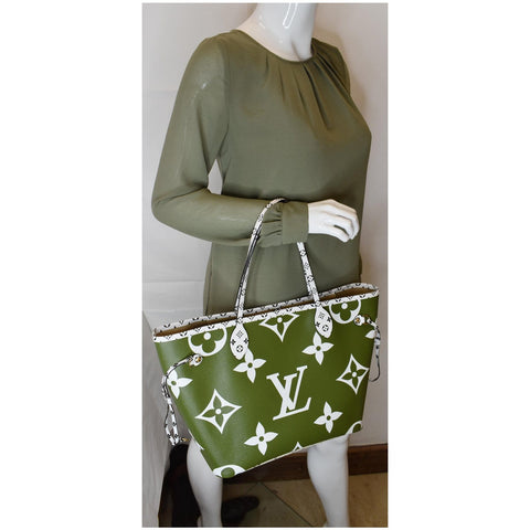 Louis Vuitton Giant Neverfull MM Monogram Canvas Bag - elbow handbag
