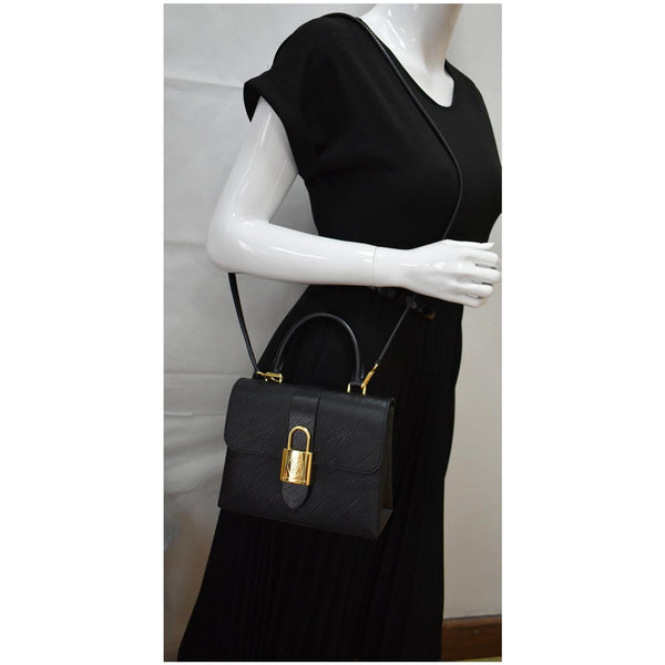 LOUIS VUITTON Locky BB Epi Leather Crossbody Bag Black