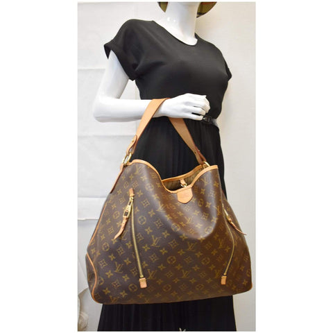 LOUIS VUITTON Delightful GM Monogram Canvas  Shoulder Bag Brown
