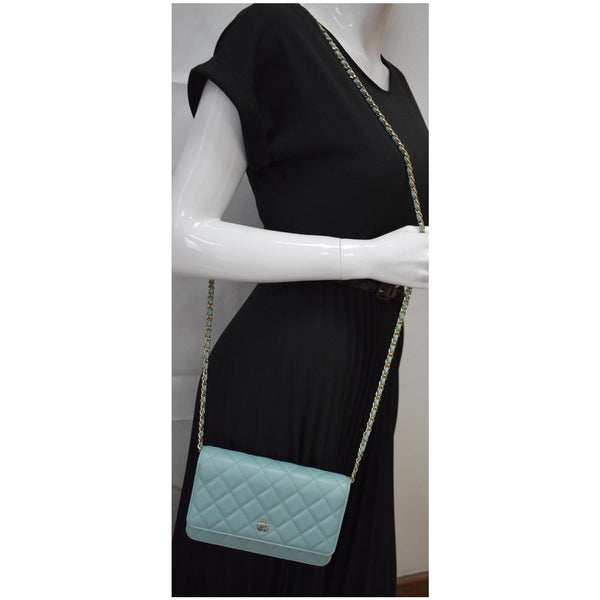 Chanel CC WOC Caviar Leather Wallet On Chain Shoulder Bag