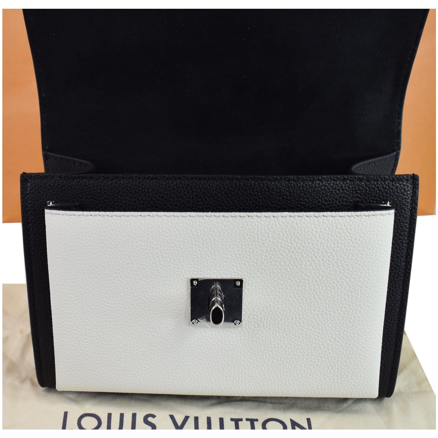 Louis Vuitton Black Pebbled Leather Mylockme BB Bag - Yoogi's Closet
