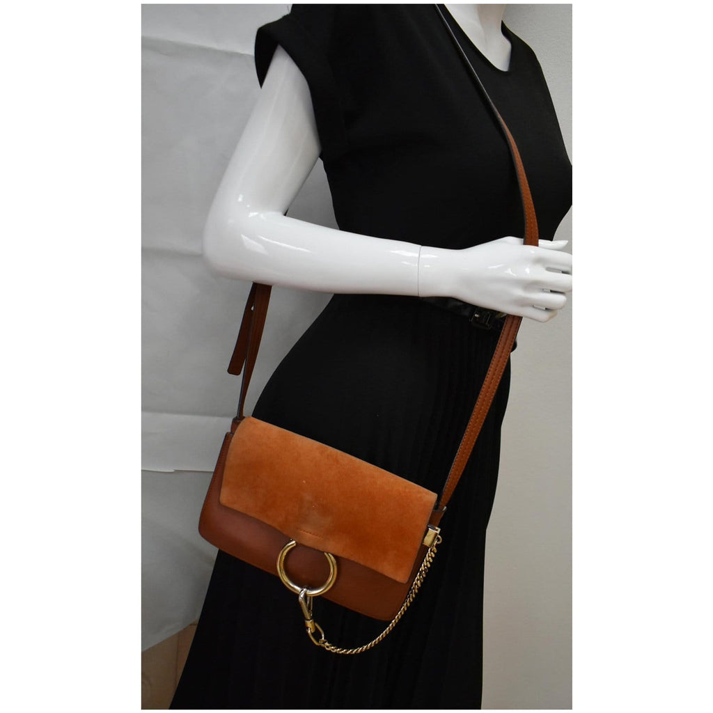 Chloé - Faye Black Leather & Suede Patchwork Shoulder Bag