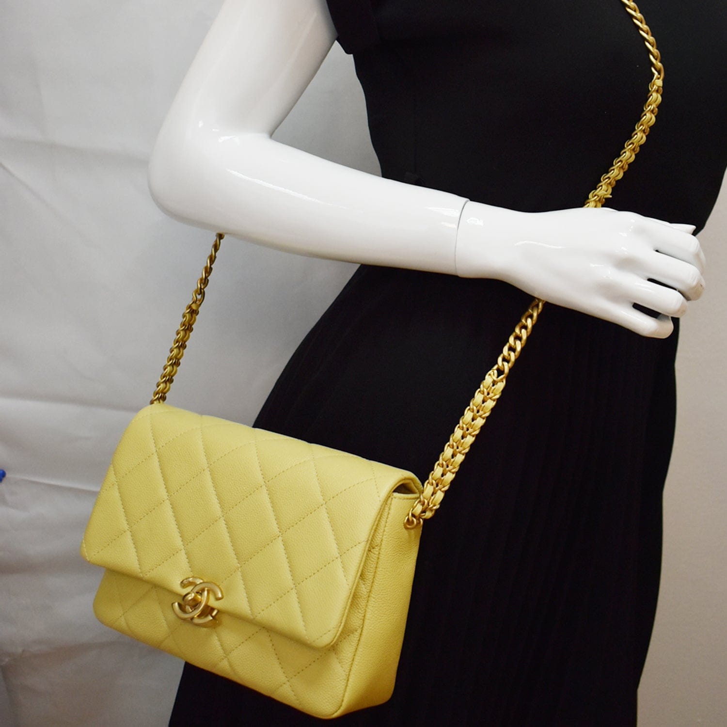 Chanel Underline Saddle Flap Bag Quilted Calfskin Small - ShopStyle
